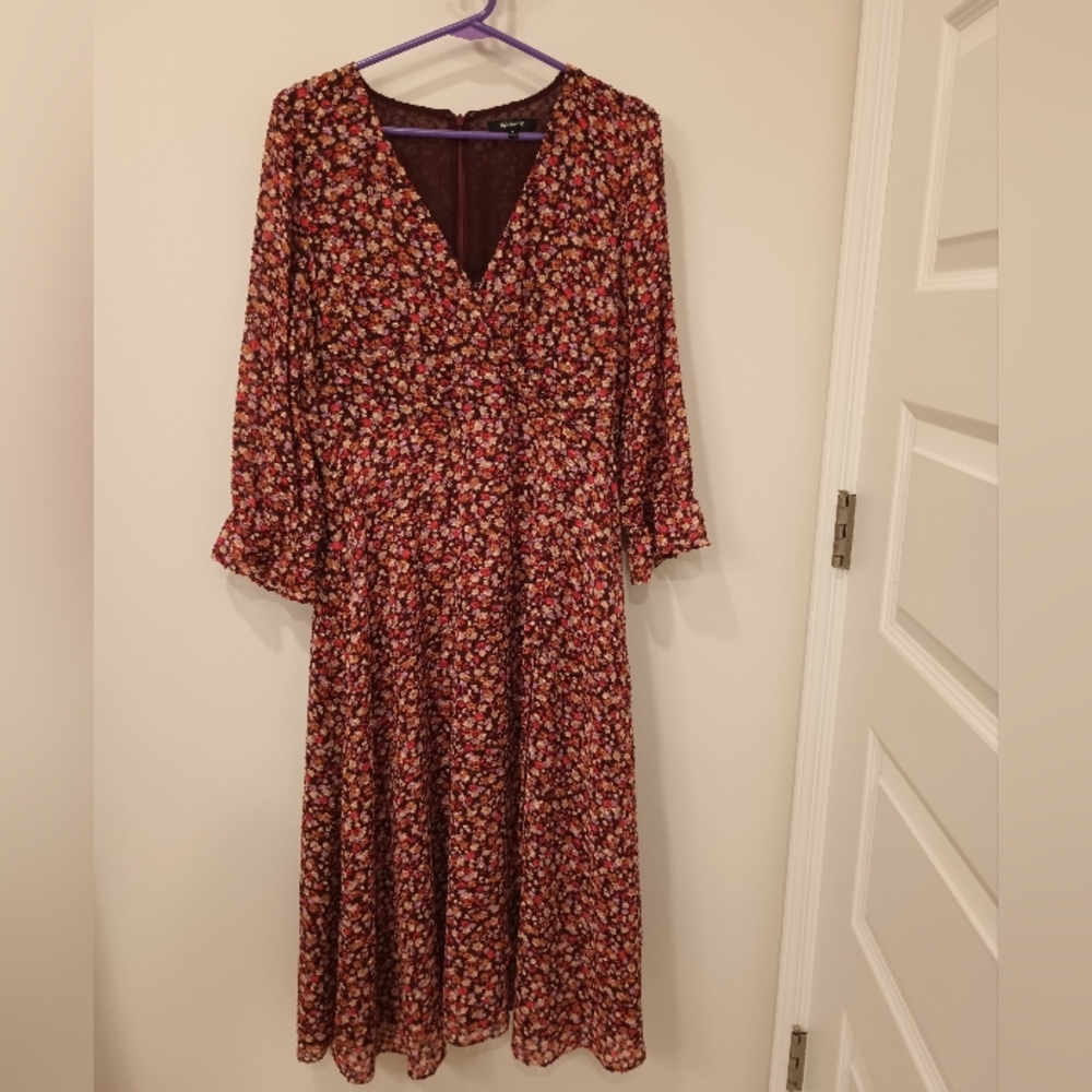 Madewell clipdot spring prairie crossover dress